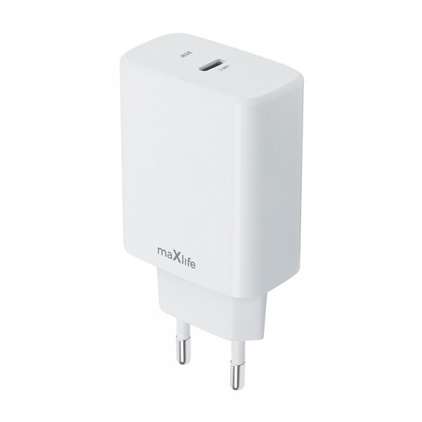 Incarcator Retea MaXlife MXTC-10-30C, 30W, 3A, 1 x USB-C, Alb