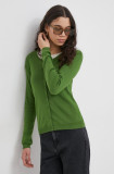 United Colors of Benetton cardigan din bumbac culoarea verde, light