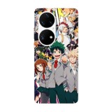 Husa compatibila cu Huawei P50 Pro model My hero academia, Silicon, TPU, Viceversa, Transparent, Carcasa