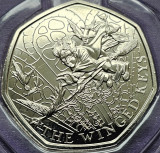 50 pence 2024 Marea Britanie, The Winged Keys, Harry Potter, Bunc, Europa