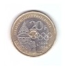 Moneda Franta 20 francs/franci 1994, Pierre de Coubertin, stare foarte buna, curata, Europa, Cupru-Nichel