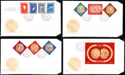Romania 1961, LP 528 + 529, Medalii Aur la Olimpiadele Melbourne si Roma, FDC! foto