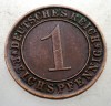 B.225 GERMANIA WEIMAR 1 REICHSPFENNIG 1934 D, Europa, Bronz