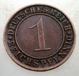 B.225 GERMANIA WEIMAR 1 REICHSPFENNIG 1934 D