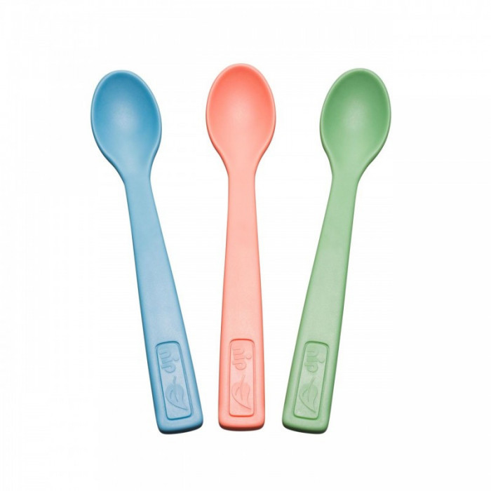 Set 3 lingurite pentru bebelusi Eat Green Nip, materiale organice, 4 luni+