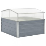 Sera din otel galvanizat, 100 x 100 x 85 cm, gri GartenMobel Dekor, vidaXL