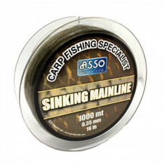 Fir Monofilament Asso Sinking Mainline Brown, 1000m,Variante Fire 0.35 mm