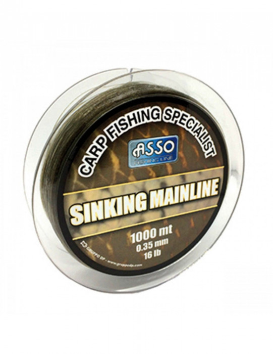 Fir Monofilament Asso Sinking Mainline Brown, 1000m,Variante Fire 0.40 mm