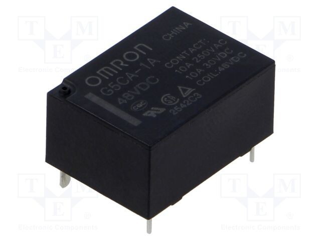 Releu electromagnetic OMRON G5CA 48V 10A SPST-NO pentru PCB