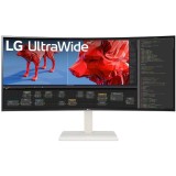 Monitor LED LG UltraWide 38WR85QC-W Curbat 37.5 inch UWQHD+ IPS 1 ms 144 Hz KVM USB-C HDR FreeSync Premium Pro &amp;amp; G-Sync Compatible