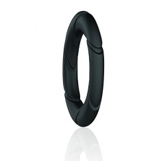 Inel Penis C-Ring, Silicon Lichid, Negru, Guilty Toys, Mighty Warrior