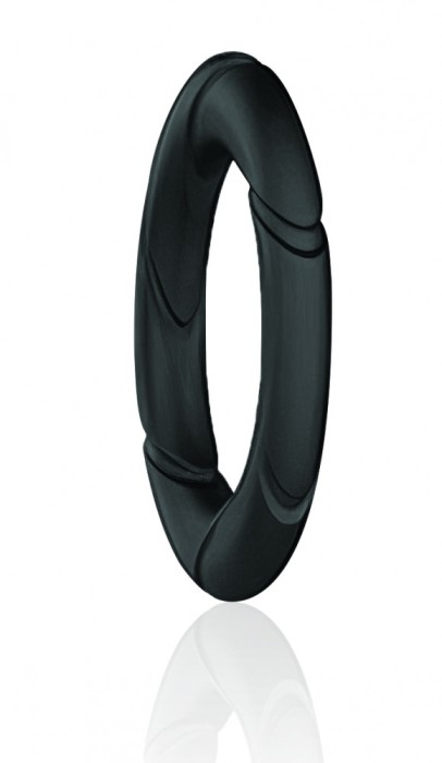 Inel Penis C-Ring, Silicon Lichid, Negru, Guilty Toys, Mighty Warrior