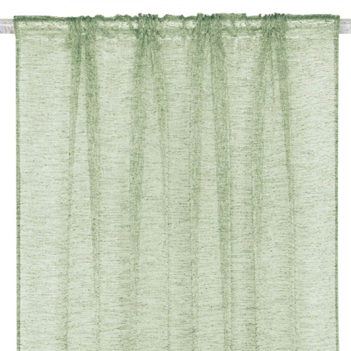 Perdea Decorativă, Model Tifon, Culoare Verde Menta, Dimensiuni 140x260 cm, Material Poliester