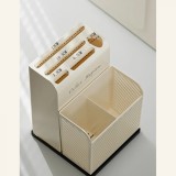 Cumpara ieftin Suport ustensile bucatarie, recipient cutite, cu 3 compartimente, din plastic, dimensiuni 21 x 16 x 15 cm, alb