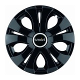 Set 4 Capace Roti Top Negru R16, Compatibil Cu Smart