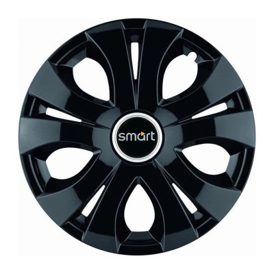 Set 4 Capace Roti Top Negru R15, Compatibil Cu Smart foto