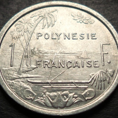 Moneda exotica 1 FRANC - POLYNESIE / POLINEZIA FRANCEZA, anul 1977 * Cod 4424