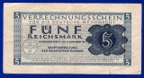 (4) BANCNOTA (CERTIF COMPENSARE) GERMANIA - 5 REICHSMARK 1944, TRUPELE WEHRMACHT