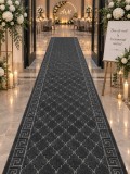 Cumpara ieftin Traversa Versace, Tesatura Plata, Latime 0.8m, Marime 80 x 300 cm, Gri, , Antialergica, Polipropilena, Living, Dormitor, Coridor, Hol