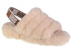 Papuci UGG Fluff Yeah Slide 1095119-NAT bej foto