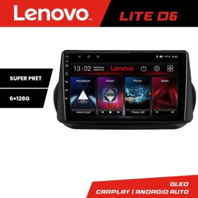 Navigatie Peugeot Bipper, Citroen Nemo, Fiat Qubo 2008-2017 Android radio gps internet 8 core 6+128 Lenovo v1 CarStore Technology foto
