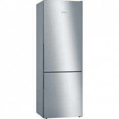 Combină frigorifică Bosch KGE49AICA, Low Frost, 413 L, Compartiment VitaFresh 0°C, Suport sticle, Clasa C, H 201 cm, Inox