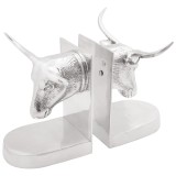VidaXL Suporturi pentru cărți 2 buc Argintii 21,5x15,5x20 cm Aluminiu Taur
