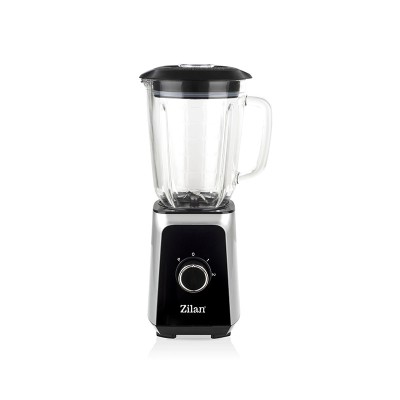 Blender Zilan, 1000 W, 1.5 l, 2 viteze, vas sticla, lame inox, Negru foto