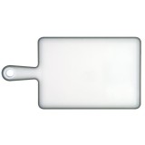 Tocator din plastic cu maner, Alb, 27 x 20 cm