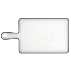 Tocator din plastic cu maner, Alb, 27 x 20 cm