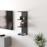 Wandregal Surahammar 95x30x28 cm Schwarz [en.casa]