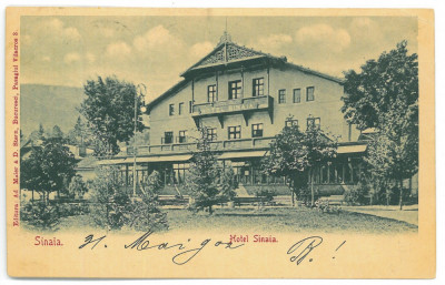 5275 - SINAIA, Hotel, Litho, Romania - old postcard - used - 1902 foto