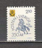 Suedia.1986 350 ani Posta KS.283, Nestampilat