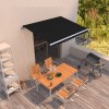 VidaXL Copertină retractabilă automat, antracit, 300x250 cm 3068869