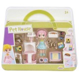 Set de joaca cu papusa si accesorii, Sunman, Pet House