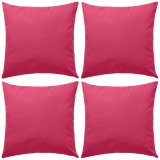 Set 4 Perne Decorative Exterior VidaXL Roz 45x45 cm, Rezistente UV si Apa, Poliester