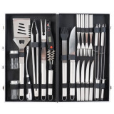 Set 24 piese pentru gratar Zokura, inox, geanta depozitare