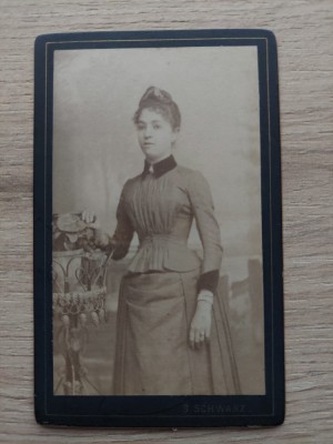 Fotografie carton tip cdv de S. Schwarz Bucarest foto