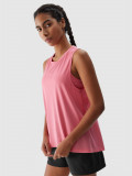 Top de antrenament din materiale reciclate pentru femei - culoarea coral, 4F Sportswear