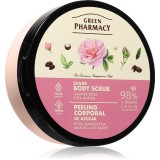 Green Pharmacy Damask Rose &amp; Shea Butter Body Scrub exfoliant de corp cu zahăr 200 ml