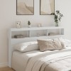 VidaXL Tăblie cu dulap și LED, alb, 180x17x102 cm 839210