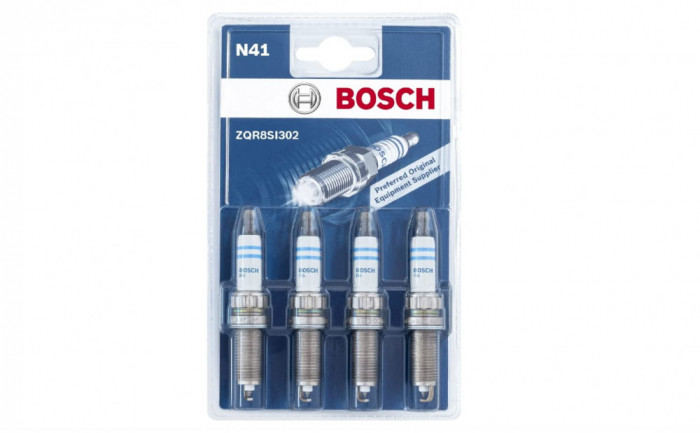 Set 4 bujii Bosch ZQR8SI302 N41 - RESIGILAT