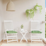 Perne de scaun, 2 buc., 40x40x7 cm, textil, model frunze GartenMobel Dekor, vidaXL