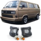 Pereche de lumini de semnalizare negre fumurii stanga dreapta, potrivita pentru VW T3 Bus Van Transporter 79-92 Performance AutoTuning