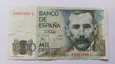 Spania -1000 Pesetas 1979 foto