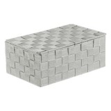 Cutie de depozitare metalică gri cu capac, 27.5x17.5x11cm, CMCLASS