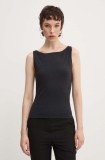 Abercrombie &amp; Fitch top femei, culoarea negru, KI139-4559