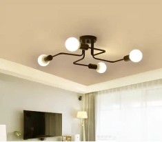 Lustra MODERNIST Quadra 4, 4x E27, Negru, Design Modern ModernLight Concept