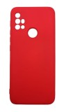 Husa din silicon compatibila cu Motorola Moto G30 / G20 / G10, silk touch, interior din catifea, Rosu, X-Level