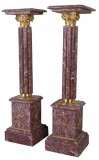 Set doua piedestaluri baroc din marmura BAR101